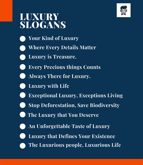 luxury brand slogan ideas.